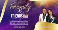 Purple Gradient Family and Friends Day Event Facebook Shared Image template