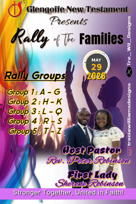 Purple Gradient Family Rally Poster Template | PosterMyWall