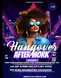 Purple Gradient  Flyer (us Letter) Hangover vibes template