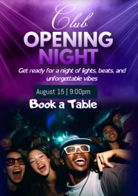 Purple Gradient Gala Opening Night A2 template