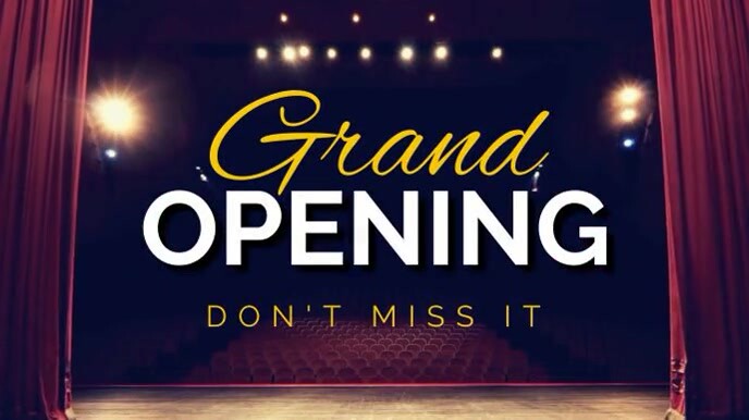 Purple Gradient Grand Opening Ceremony Celebr 数字显示屏 (16:9) template