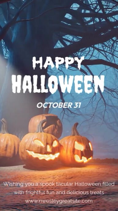 Purple Gradient Halloween Tiktok Video template