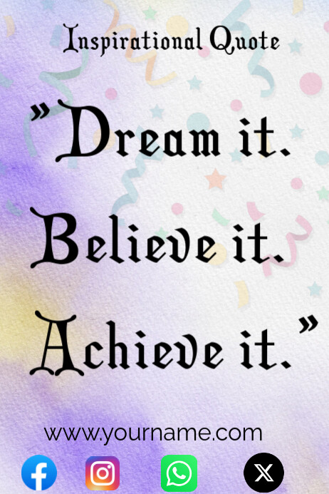 Copy of Purple Gradient Inspirational Quote Poster | PosterMyWall