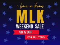Purple Gradient Mlk Weekend Sale Yard Sign template