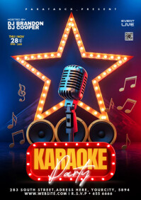 Ungu Karaoke Party A3 Template
