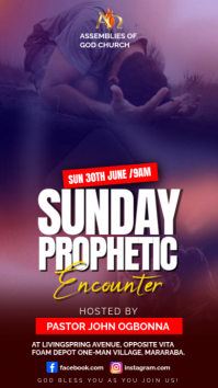 Purple Gradient Prophetic Sunday Encounter Instagram Story template
