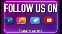 Purple Gradient Social Media Promo Digital Display (16:9) template