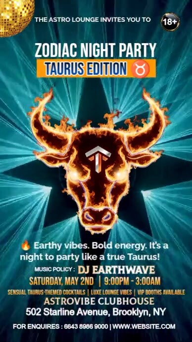 Copy of Purple Gradient Taurus Party Instagram Story | PosterMyWall