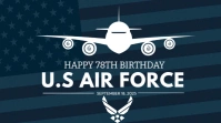 Purple Gradient U.s Airforce Birthday Twitter Post template