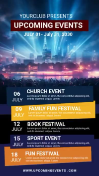 Lilla Upcoming Events Facebook Story Template