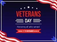 Purple Gradient Veterans Day Yard Sign template
