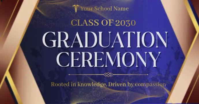 Purple Graduation Ceremony Facebook Event Cover Template | PosterMyWall