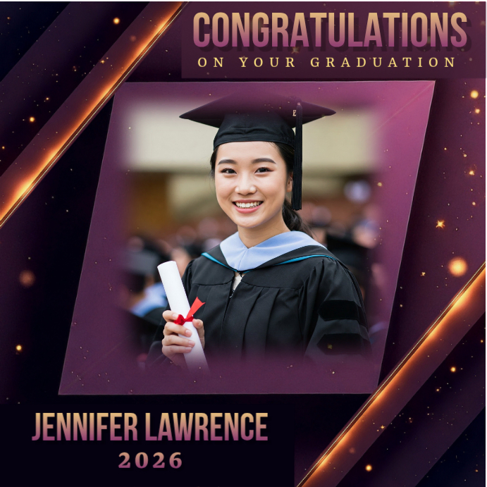 Purple Graduation Instagram Post Template | PosterMyWall