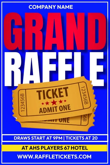 Purple Grand Raffle Ticket Poster And Flyer Template | PosterMyWall