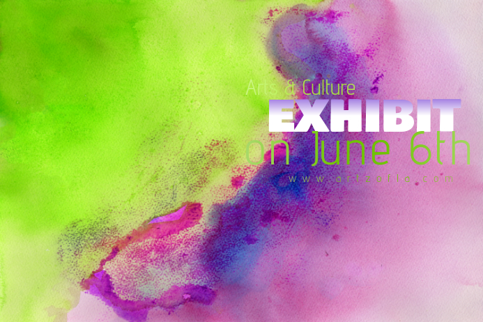 Purple Green Paint Simple Modern Event Club Venue Art Template ...