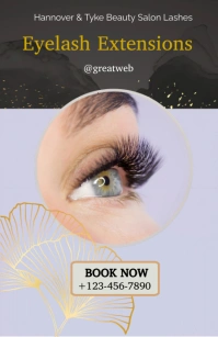 Purple Grunge EyeLash Extensions  Tabloid template
