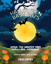 Purple Grunge Halloween Bash Instagram Portrait Instagram Portrait template
