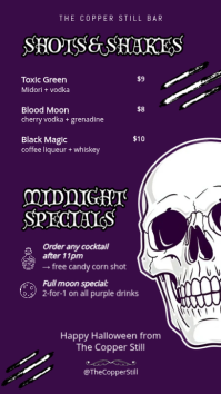 Roxo Halloween Cocktail Specials Instagram-verhaal Template - Page 2