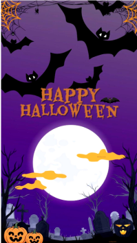 Purple Grunge Halloween  Instagram Story template