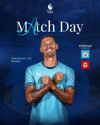 Purple Grunge Match Day Instagram Portrait template