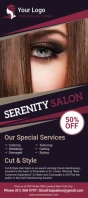 Purple hair salon rack card template