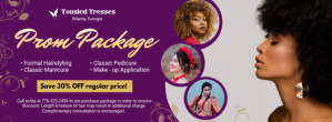 Purple Hair Salon Special Offer Banner Portada de Facebook template