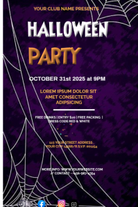 Lilla Halloween Party Poster Template