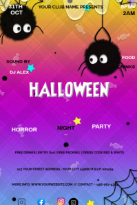 Lilla Halloween Party Poster Template