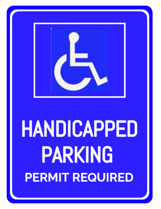 Rectangular Handicapped Sign Handicapped Parking Sign Flyers Template | PosterMyWall
