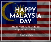 Purple  Happy Malaysia Day Medium Rectangle template