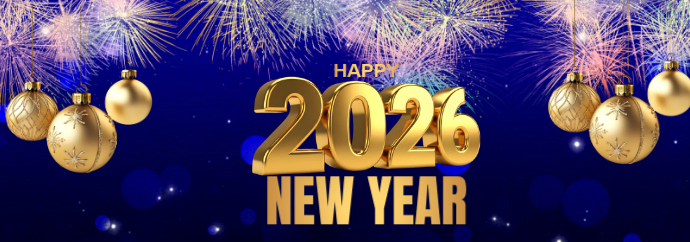 Purple Happy New Year Tumblr Banner Template | PosterMyWall
