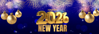 Purple Happy New Year Tumblr Banner template
