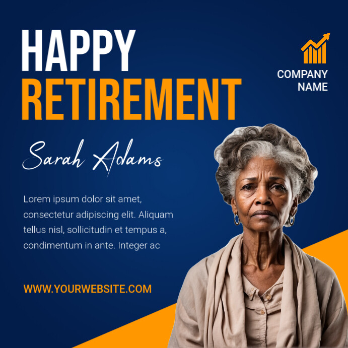 Purple Happy Retirement Instagram Post template