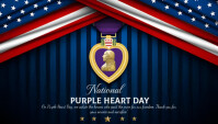 Purple Heart Day Koptekst blog template