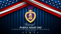Purple Heart Day Header ng Blog template