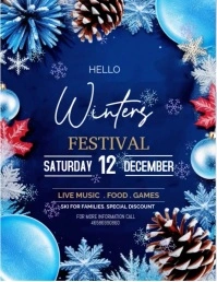 Purple Hello Januarary Flyer (us Letter) template