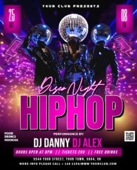 Purple Hiphop Night Party Video Flyer Instagram Portrait template