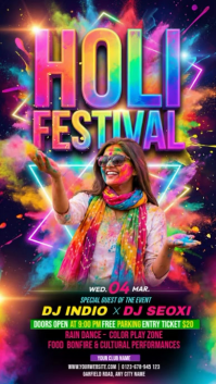 Lilla Holi Festival Instagram 快拍 Template