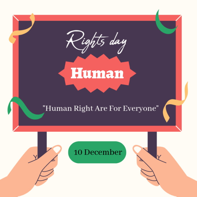 Purple Human Rights Day Instagram Post Template | PosterMyWall