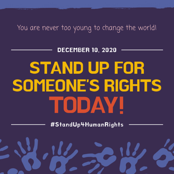 Purple Human Rights Instagram Image Template | PosterMyWall