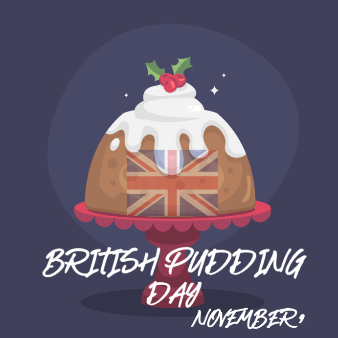 Pudding Week Copy of Purple Illustrative British Pudding Day Instagram Post ...