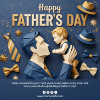 Purple Illustrative Father's Day Celebration Instagram Post template