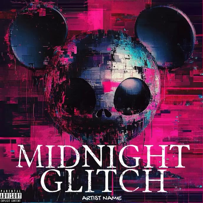 Copy of Purple Illustrative Glitch Rap Album Cover | PosterMyWall