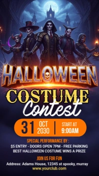Purple Illustrative Halloween Costume Contest Instagram Story Indaba yaku-Instagram template