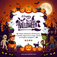 Ungu Halloween Greeting Post Instagram Template