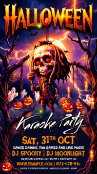 Morado Halloween Karaoke Party Instagram Story Template