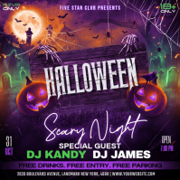 Morado Halloween Nightclub Party Instagram-opslag Template