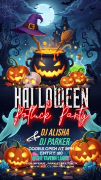 Viola Halloween Potluck Party Instagram na Kuwento Template