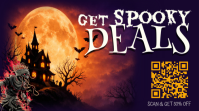 Purple Halloween Sale Digitalt display Template