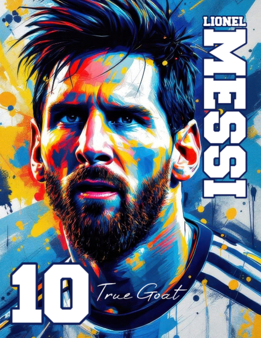 Purple Lionel Messi Flyers Template | PosterMyWall